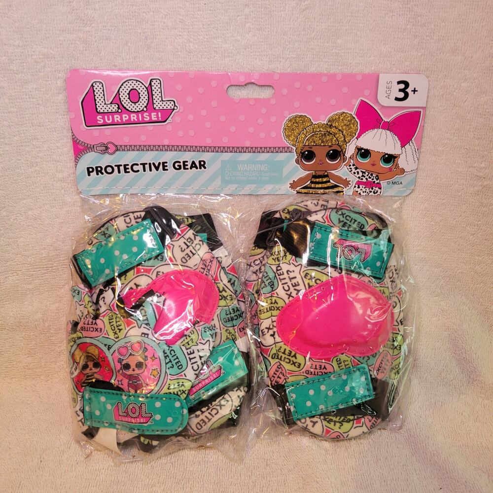 LOL Surprise! Bicycling Protective Gear Set Knee Pads Padded Gloves Elbow Pads